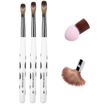 Professionelles Acryl Pinsel Set für Nägel, Kolinsky Bürsten, 3 Größen, 3er Pack