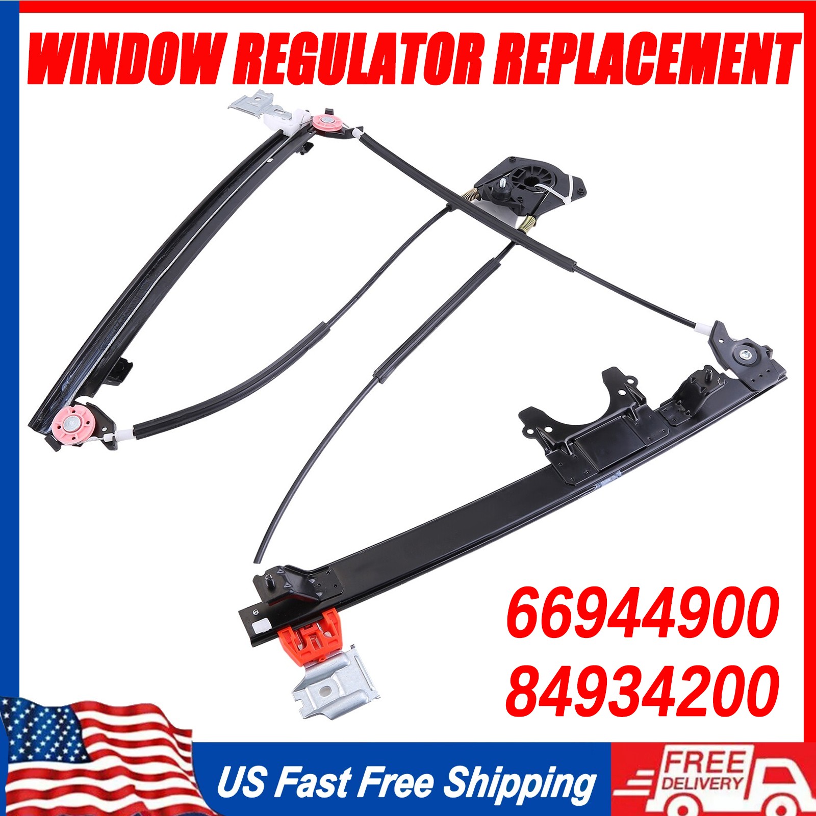 For 03-13 Maserati Quattroporte M139 Front Driver Window Regulator # 66944900