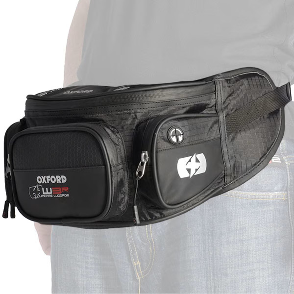 Oxford Lifetime XW3R Motorcycle Motorbike Waist Bag Visor Pouch - Black