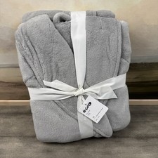 Pottery Barn Plush Robe Small Light Gray Soft NWT Read