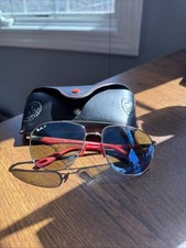 NEW IN BOX RAY BAN SCUDERIA FERRARI Red Frame Polarized Grey Italy Made