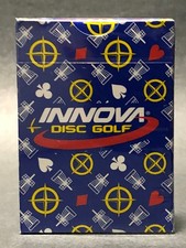 Nuevas tarjetas de golf Innova Disc selladas azules-blancas-amarillas EE. UU. Tarjeta de juego