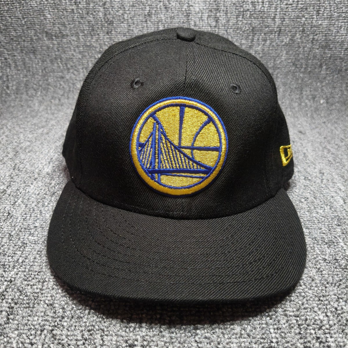 New Era Golden State Warriors NBA Snapback Hat Cap Black Flat Brim