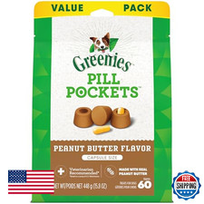 Greenies Pill Pockets for Dogs Large Soft Treats 60ct, 15.8oz Peanut Butter