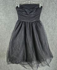 J. Crew strapless Tulle pleated dress Black H2440 Size 0 NWT Homecomming