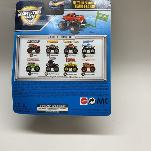 Monster Jam Avenger Flashback Hot Wheels 1:64 Truck Team Flag Series sin humo - Imagen 4 de 10