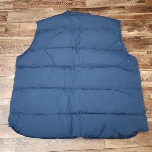 CABELAS Mens Blue Premier Northern Goose Down Vest Fleece Lined XL - Afbeelding 4 van 8