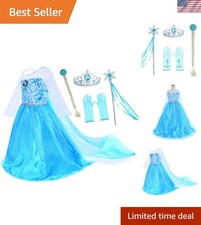 Princess Costumes Birthday Party Dress Up for Little Girls with Accessories