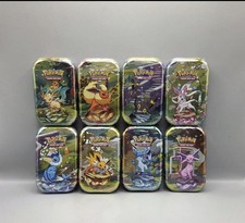 Pokemon TCG Prismatic Evolutions Eeveelutions Mini Tin Full Set of 8 Sealed NEW 