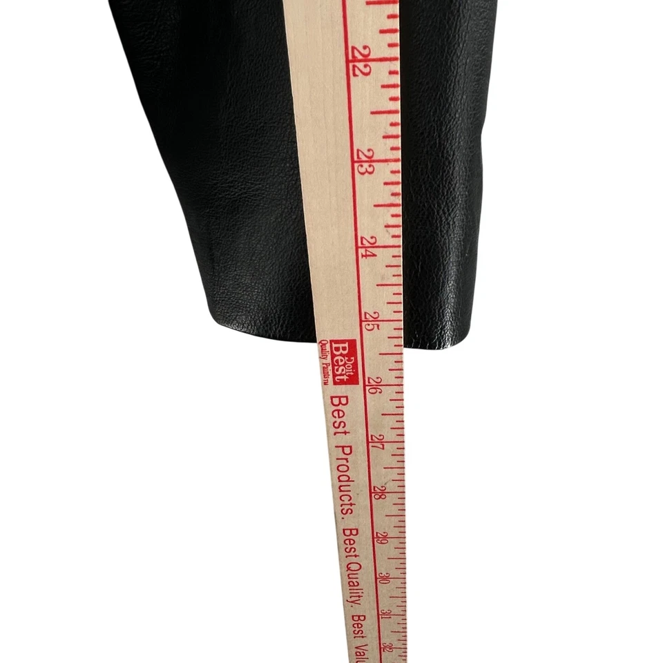 Chaqueta Seventh Avenue Negra 100% Cuero Mujer Talla 4XL Forrada Frontal a Presión Moto Foto 4 de 4