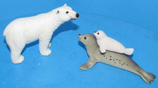 Schleich Realistic Arctic Lot of 3: Polar Bear Seal  Baby Seal L K