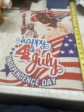 Happy 4th of July 12x18in Garden Flag Fourth of July Front Yard Home Decor Flag