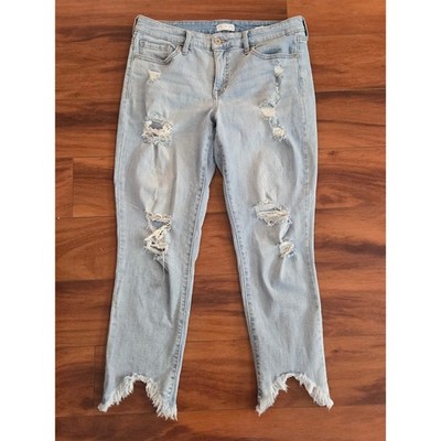 Sofia Jeans by Sofia Vergara Bagi Boyfriend Distressed Light Wash Jeans Size 6