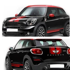 For Mini Cooper Paceman Hood Trunk Rocker Panels Stripes Decor Decals Stickers