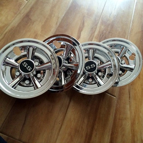 (4) 8" SS Chrome Universal Golf Cart Hub Caps Wheel Covers 8 inches chennic - 第 2/3 張圖片