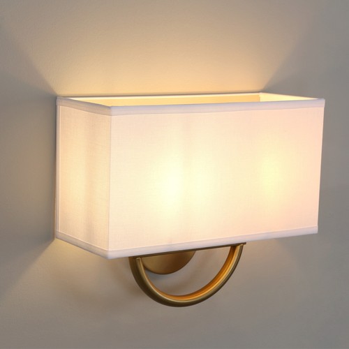 Vintage 2-Light Sconce Square Fabric Shade Wall Lamp for Bedroom Living Room - Picture 22 of 37
