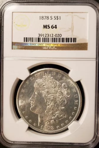 1878-S Morgan Silver Dollar NGC MS64 - Nice Luster