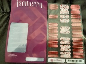 Jamberry Junior Full Sheet Minus 5 Love Bug Red Heart Valentine's Nail Wrap