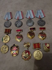 Vintage Soviet USSR Medals and Pins
