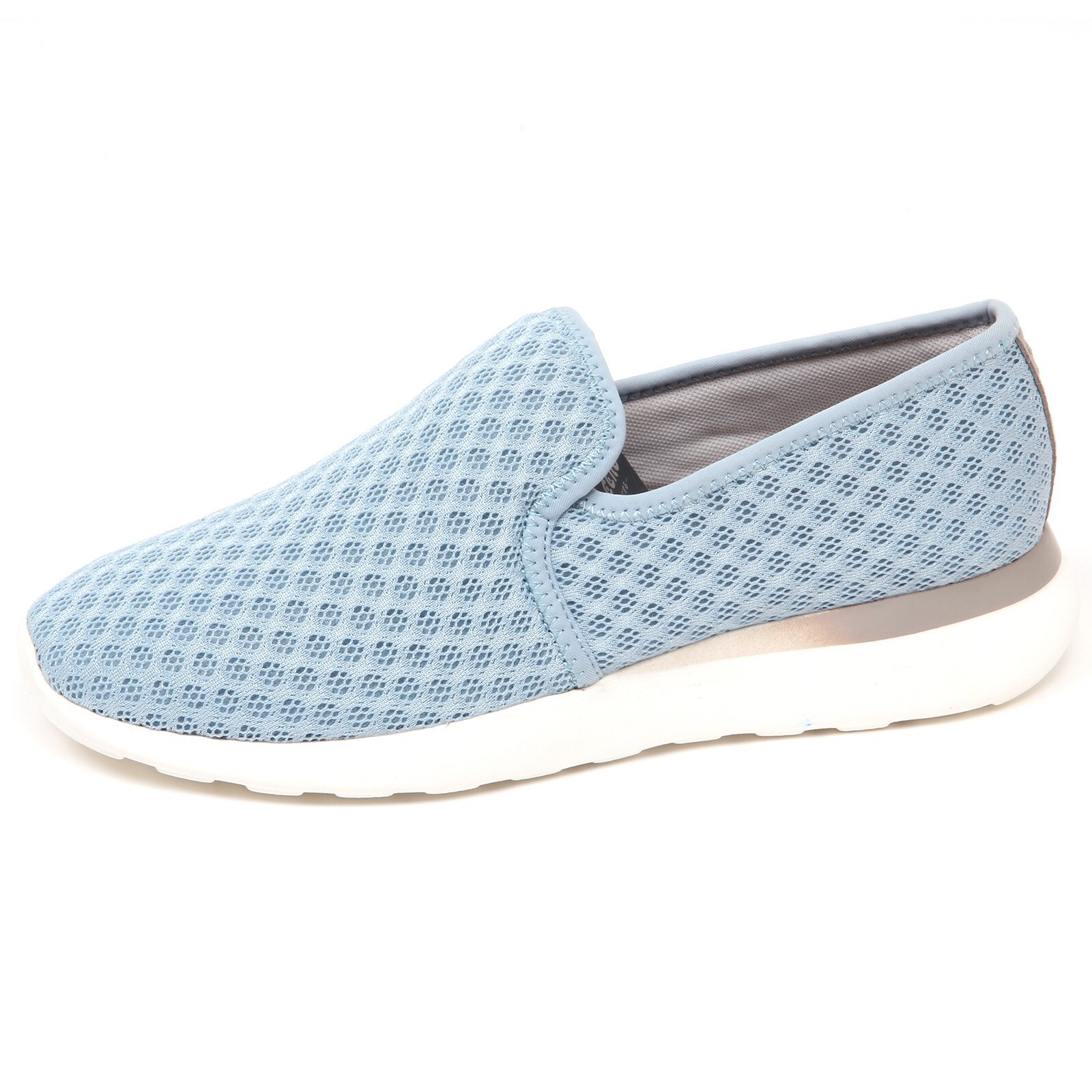 E8162 БЕЗ КОРОБКИ) кроссовки uomo tissue CCILU light blu slip on shoe man