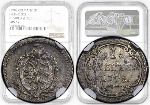Germany, Nurnberg, Franz II, 1 Kreuzer 1798, Top Pop, NGC MS 62