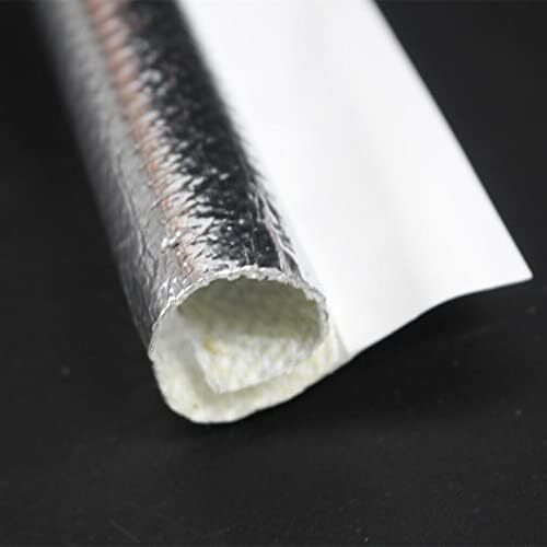 25mm - 1" Self Closed Aluminized Heat Shield Sleeve Protection Side Entry High T