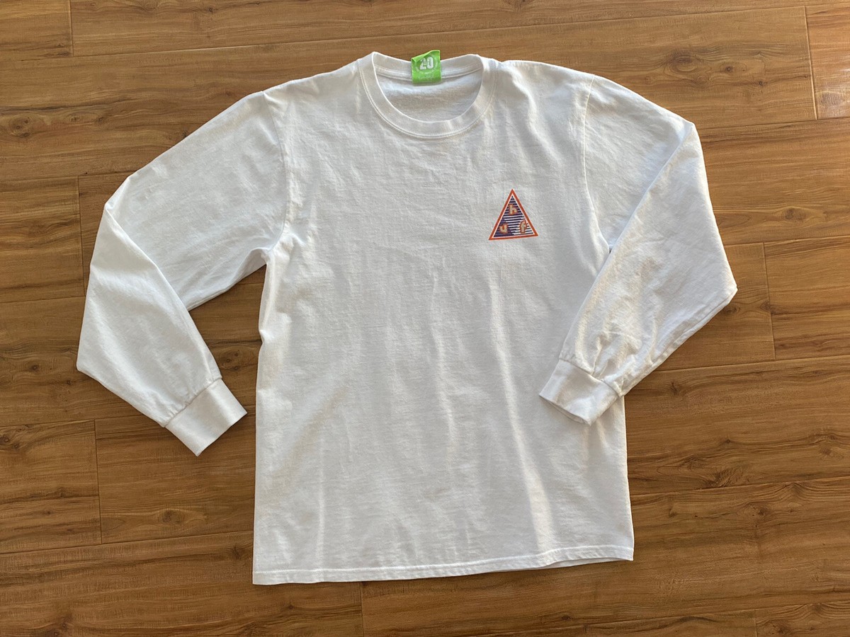 HUF High Adventure Long Sleeve White T-Shirt Sample Size