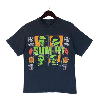 SUM 41 Black Heavy Cotton Size S To 5XL T-Shirt Unisex Fashion