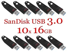 Lot 10x SanDisk Cruzer ULTRA USB 3.0 16GB USB flash thumb drive SDCZ48-016G 16