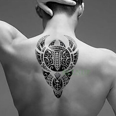 Temporary Tribal Large Arm Sleeve Tattoo Maori Polynesian Black Line Art  Sticker | eBay