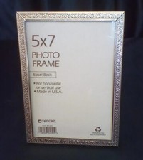 Vintage Ornate Gold Metal Photo Frame 5" X 7" Easel Horizontal  Vertical