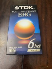 NOS VHS Tape TDK E-HG 6 Hour Tapes, T-120 Extra High Grade Record Video FastShip