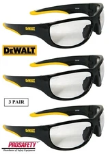 3-DeWalt DOMINATOR Work Eyewear CLEAR Protective Shooting Safety Glasses ANSIZ87