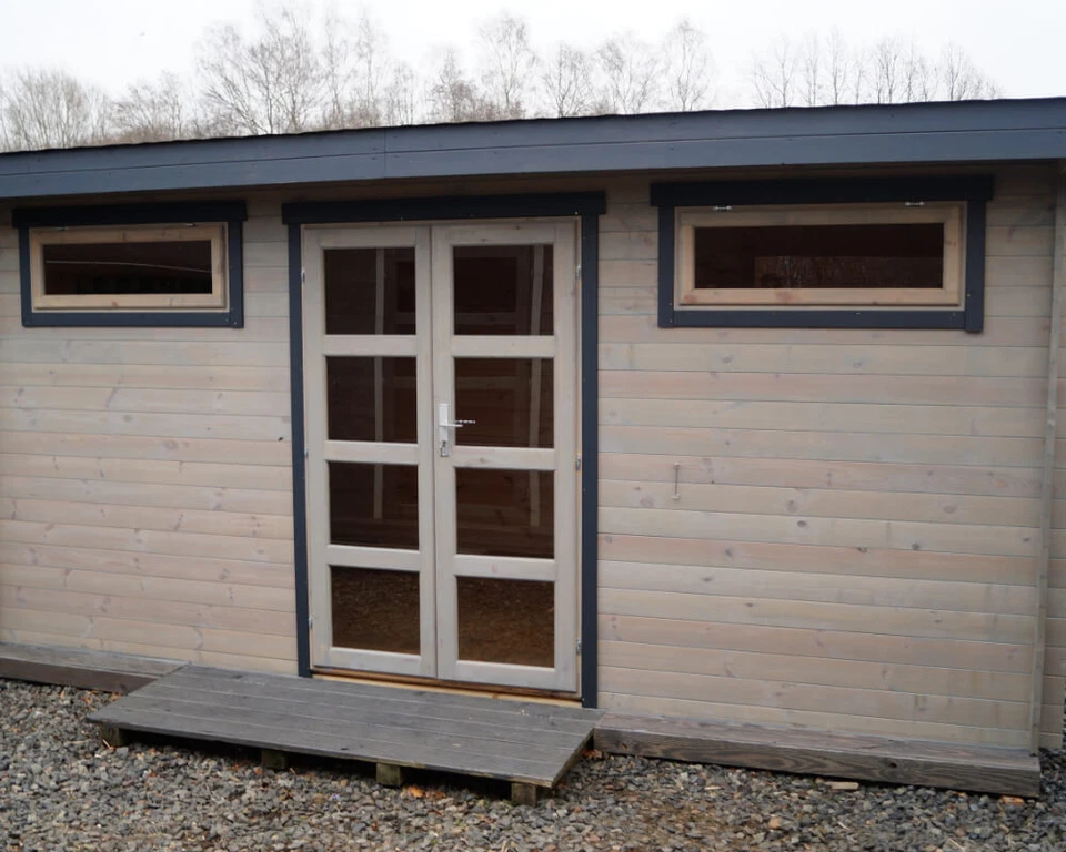 Gartenhaus Holzhaus Blockhaus Laube Gerätehaus 5x3m 28mm - Bild 4 von 4