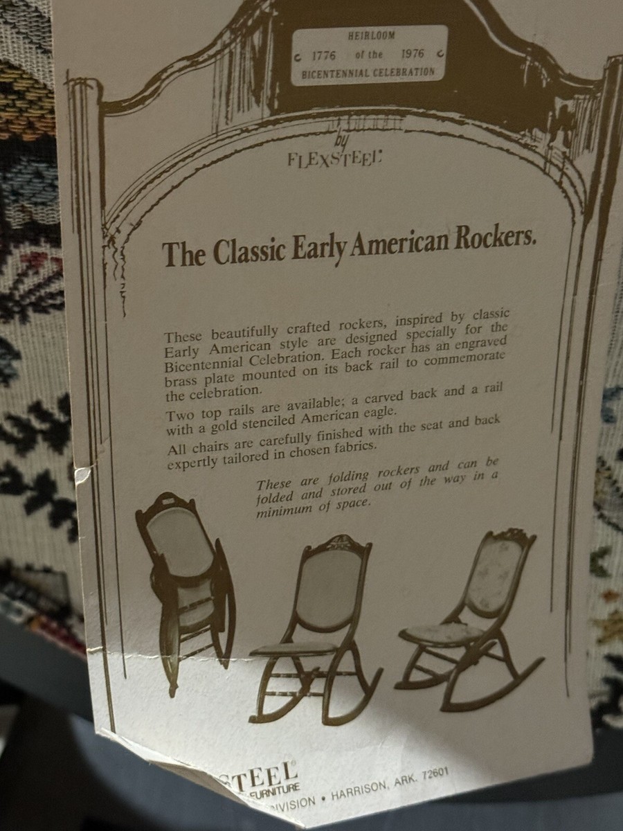 Bi-centennial Fold-up Rocking Chair (1976) Vintage | eBay