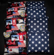 USA COAST GUARD Military Patriotic Flag Set of 8 ACA Regulation Cornhole Bags