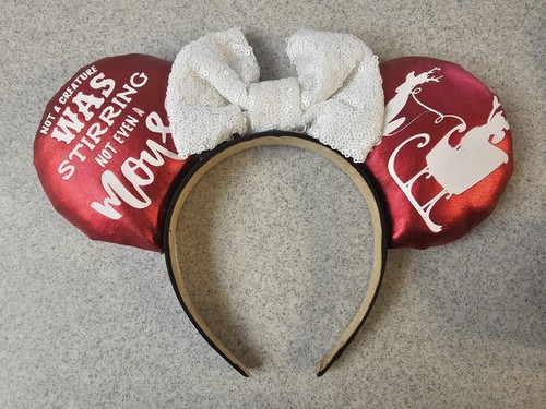 Minnie Mouse Custom Handmade Christmas Ears, Unbranded.