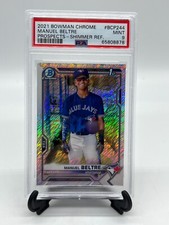 2021 Bowman Chrome MANUEL BELTRE Blue Jays BCP-244 Shimmer Refractor PSA 9