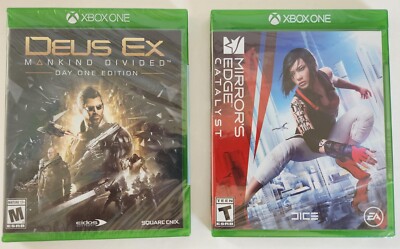 *NEW-SEALED*2 Xbox One Games: Deus Ex: Mankind Divided + Mirror's Edge: Catalyst