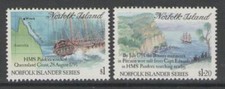 NORFOLK ISLAND SG516/7 1991 HISTORY OF THE NORFOLK ISLANDERS MNH