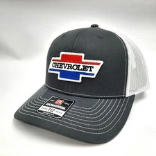 Richardson 112 Trucker Chevy Chevrolet Patch Cap Hat Mesh Snapback Gray