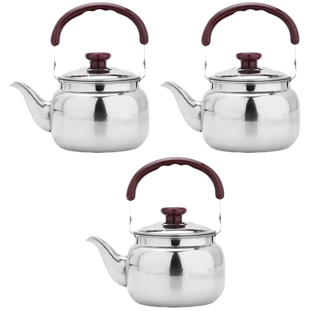 3 PCS Stainless Steel Tea Kettles Hot Water Boiling Pot Small eBay