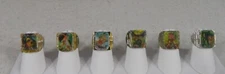 Complete Set of 6 1960's Vari-Vue Tarzan Flicker Rings