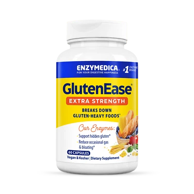 Enzymedica GlutenEase Extra Strength 60 Capsules, Digestion, Gluten Intolerance