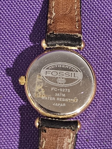 Fossil PC-9275 Watch Prism Crystal Gold Case Dial **Untested As-Is Read** - Picture 12 of 13