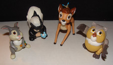 Vintage 1988 McDonald's Disney's Bambi Happy Meal Toys Set of 4