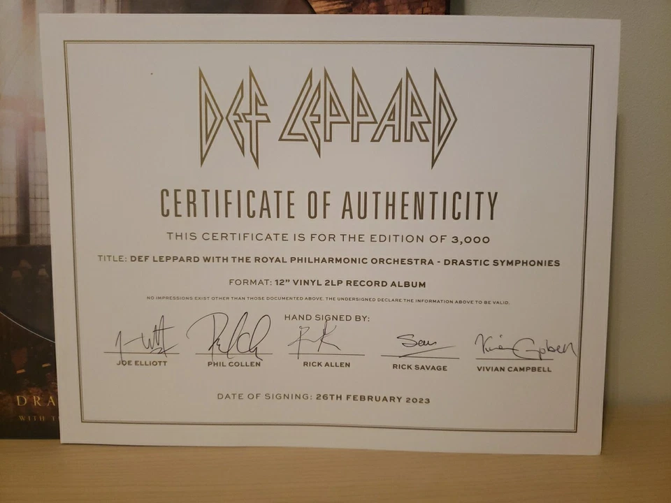 Def Leppard Drastic Symphonies Picture Disc 2LP With Signed/Autographed COA - Image 2 of 4