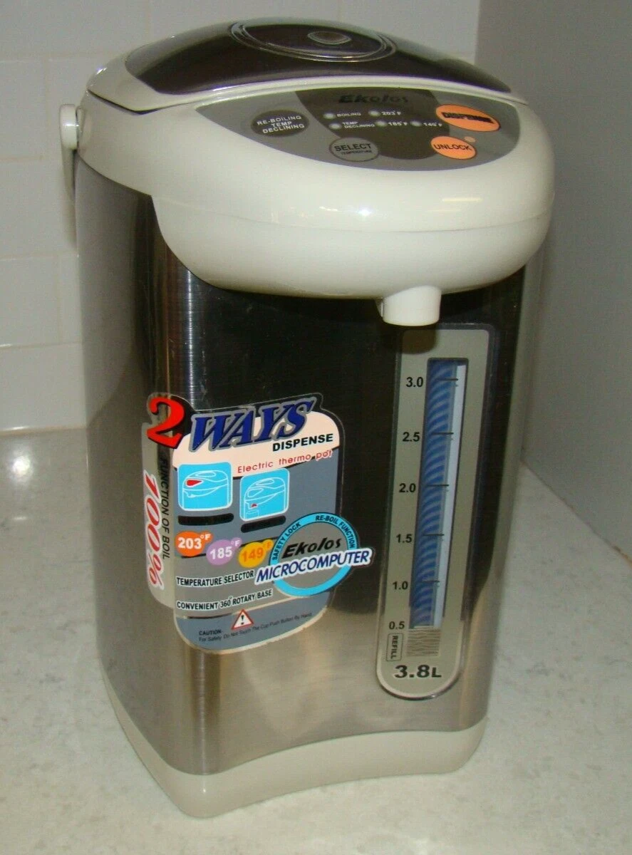 Ekolos EA-3813 3.8L Electric Thermo Air Pot Hot Water Tea Beverage  Dispenser | eBay