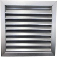 Fixed Louvre Extractor Fan Ventilation Grille Aluminium Finish with Bird Mesh