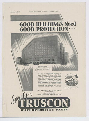 1930 Truscon Advertisement: Hotel Statler, Boston Massachusetts Featured